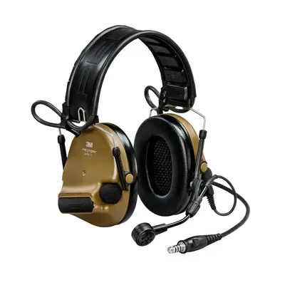 Тактичні активні навушники військові 3M™ PELTOR™ ComTac™ VI, NIB Headset, NATO wired, Green (MT20H682FB-86N), вертикальні з 1 аудіовиходом J11 (NATO) 51012 фото