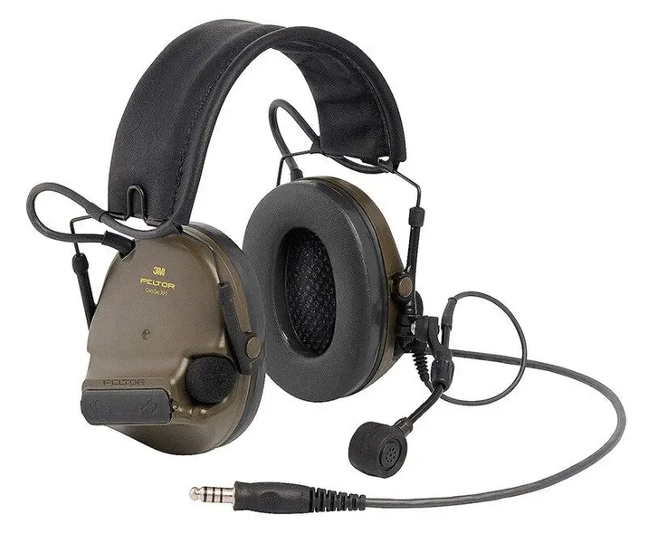 Тактичні навушники активні 3M™ PELTOR™ ComTac™ XPI Headset, NATO (MT20H682FB-86), вертикальні з 1 аудіовиходом J11 (NATO) 51017 фото